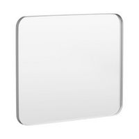 LOVMOR - 36 in. W x 30 in. H Tempered Glass Rounded Rectangle Framed Wall-Mounted Bathroom Vanity...