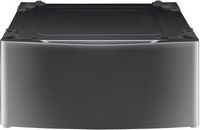 LG - SIGNATURE 29&quot; Laundry Pedestal with Storage Drawer - Black Stainless Steel