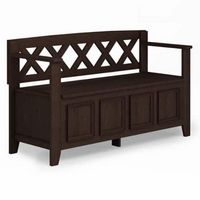 Simpli Home - Amherst Entryway Storage Bench - Farmhouse Brown