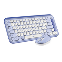 Logitech - POP ICON COMBO Compact TKL Bluetooth Keyboard and Mouse Bundle with Programmable Quiet...