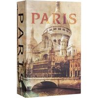 Barska - Paris Hidden Book Safe-Combination Lock Diversion Lock Box-Portable Steel Safe - Beige/B...