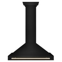 ZLINE - 36 inches - Convertible & Externally Vented - Wall Range Hood - Black stainless steel