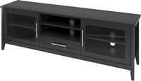 CorLiving - Jackson Wooden TV Stand, for TVs up to 85&quot; - Black Wood Grain
