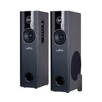 beFree Sound - 8&quot; Powered 3-Way Floor Speakers (Pair) - Black