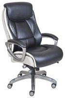 Serta - Smart Layers Leather Executive Chair - Black