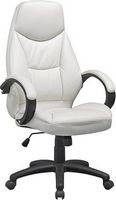 CorLiving - Workspace 5-Pointed Star Foam Leatherette Chair - White
