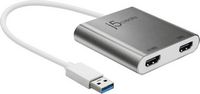 j5create - USB 3.0 to Dual HDMI Multi-Monitor Adapter - Silver