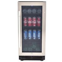 Avanti Beverage Center, 72 Can Capacity, in Stainless Steel with Black Cabinet - Stainless steel