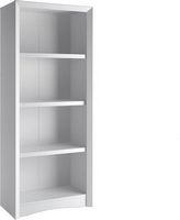 CorLiving - Quadra Collection 4 Shelf Floor-Standing Bookcase - White