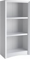 CorLiving - Quadra Collection 3 Shelf Floor-Standing Bookcase - White