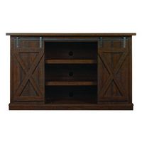 Twin Star Home - Cottonwood TV Stand for TVs up to 60 inches with Sliding Barn Doors - Saw Cut Es...