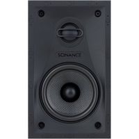 Sonance - Visual Performance 4-1/2&quot; 2-Way In-Wall Rectangle Speakers (Pair) - Paintable White