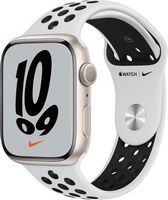 Apple Watch Nike Series 7 (GPS) 45mm Starlight Aluminum Case with Pure Platinum/Black Nike Sport ...