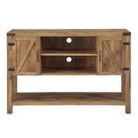Walker Edison - Farmhouse Barndoor Sideboard TV Stand for Most Flat-Panel TV%27s up to 55&quot; - Barnwood