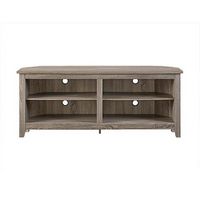 Walker Edison - Corner Open Shelf TV Stand for Most Flat-Panel TV%27s up to 60&quot; - Driftwood