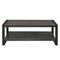 Walker Edison - 48" Wood Modern Coffee Table - Charcoal