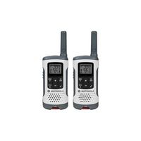 Motorola - Talkabout 25-Mile, 22-Channel FRS/GMRS 2-Way Radio (Pair) - White with Red Lanyard Bar