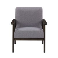 CorLiving - Greyson Wood Armchair - Light Grey