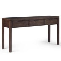 Simpli Home - Hollander Wide Console Table - Warm Walnut Brown