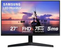 Samsung - 27&quot; T350 Series IPS FHD, AMD FreeSync Monitor (VESA, HDMI, VGA) - Dark Blue Gray