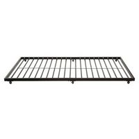 Walker Edison - Rolling Casters Trundle Metal Bed Frame - Black