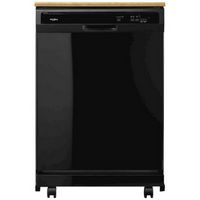 Whirlpool - 24&quot; Front Control Tall Tub Portable Dishwasher - Black