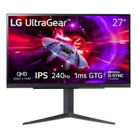 LG - UltraGear 27&quot; QHD 240Hz 1ms NVIDIA G-SYNC Compatible and AMD FreeSync Premium with DisplayHD...