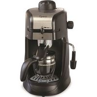 Capresso - Steam PRO 4-Cup Coffee Maker and Espresso Machine with  Milk Frother - Black/Stainless...