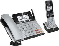 AT&amp;T - TL86103 DECT 6.0 2-Line Expandable Corded/Cordless Phone with Bluetooth Connect to Cell an...