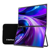 SideTrak - SideTrak&#174; Solo Book 15.6” Stacked Dual Monitor - Black