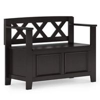 Simpli Home - Amherst Small Entryway Storage Bench - Hickory Brown