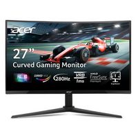 Acer - Nitro 27” FHD 1080P 280Hz 1m FreeSync Premium 1500R Curved Gaming Monitor with HDR (Displa...
