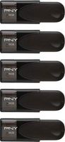 PNY - 16GB Attaché 4 Type A USB 2.0 Flash Drive 5-Pack - Black