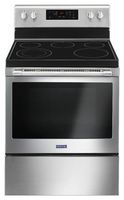 Maytag - 5.3 Cu. Ft. Self-Cleaning Freestanding Fingerprint Resistant Electric Range - Stainless ...