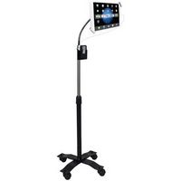 CTA Digital - Compact Security Gooseneck Floor Stand with Lock and Key Security System for iPad/T...