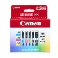 Canon - 250 XL/CLI-251 5-Pack Special Edition Ink Cartridges - Black/Cyan/Magenta/Yellow