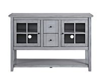Walker Edison - Transitional TV Stand / Buffet for TVs up to 55&quot; - Antique Gray
