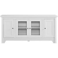 Walker Edison - 4 Door Media Storage TV Stand for Most Flat-Panel TV%27s up to 55&quot; - White