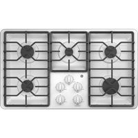 GE - 36&quot; Gas Cooktop - White
