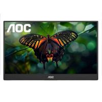 AOC - 16T15 15.6&quot; IPS Portable Monitor, FHD, 1920x1080, 60Hz, 5Ms, USB-C,Carry Case / Stand - Black