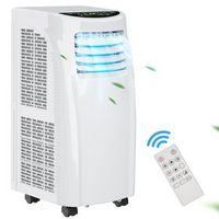 Costway Portable Air Conditioner Cools up to 230 sq.ft 5500 BTU (8000BTU ASHRAE) Dehumidifier - W...
