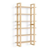 Burrow - Index Hardwood 6-Shelf Bookshelf - Oak