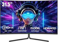 Titan-army - C32C1S Curved 31.5” Gaming Monitor, IPS 1ms 240Hz 2K QHD FreeSync 95% DCI-P3 with HD...