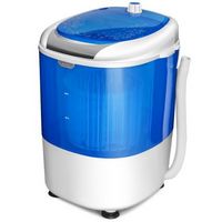 Costway - 5.5 lb. Portable Mini Compact Washing Machine Electric Laundry Spin Washer Dryer - Blue...