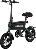 GoTrax - Z4 SWIFT Foldable eBike w/ 25mi Max Operating Range and 15.5mph Max Speed - Black