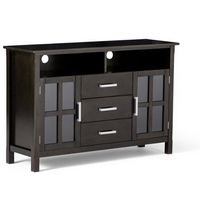 Simpli Home - Kitchener SOLID WOOD Tall TV Media Stand in Hickory Brown For TVs up to 60 inches -...