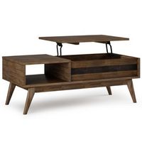 Simpli Home - Clarkson Lift Top Coffee Table - Rustic Natural Aged Brown