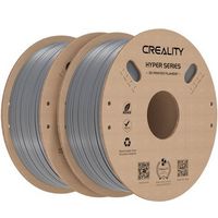 Creality - 1.75 mm Hyper PLA Filament Grey 2.2 lbs for high-speed printers (2-pack) - Gray