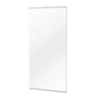 LOVMOR - Polished 36 in. W x 72 in. Modern Rectangular Tempered Glass Wall Mirror - silver