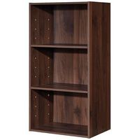 Costway - 3 Open Shelf Bookcase Modern Multi-functional Storage Display Cabinet - Walnut